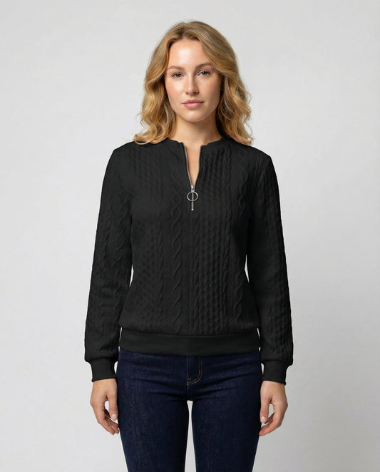 Damen Strickpullover Casual Baumwolle Beige - Eveloria