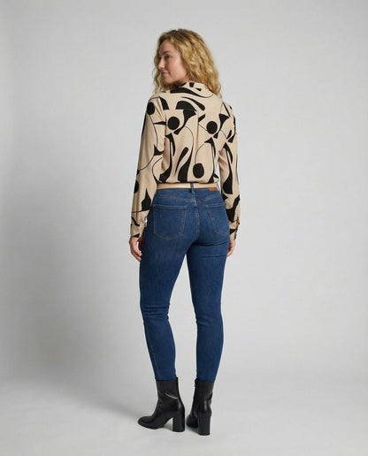 Damen Bluse Komfortbauschleife Weiß