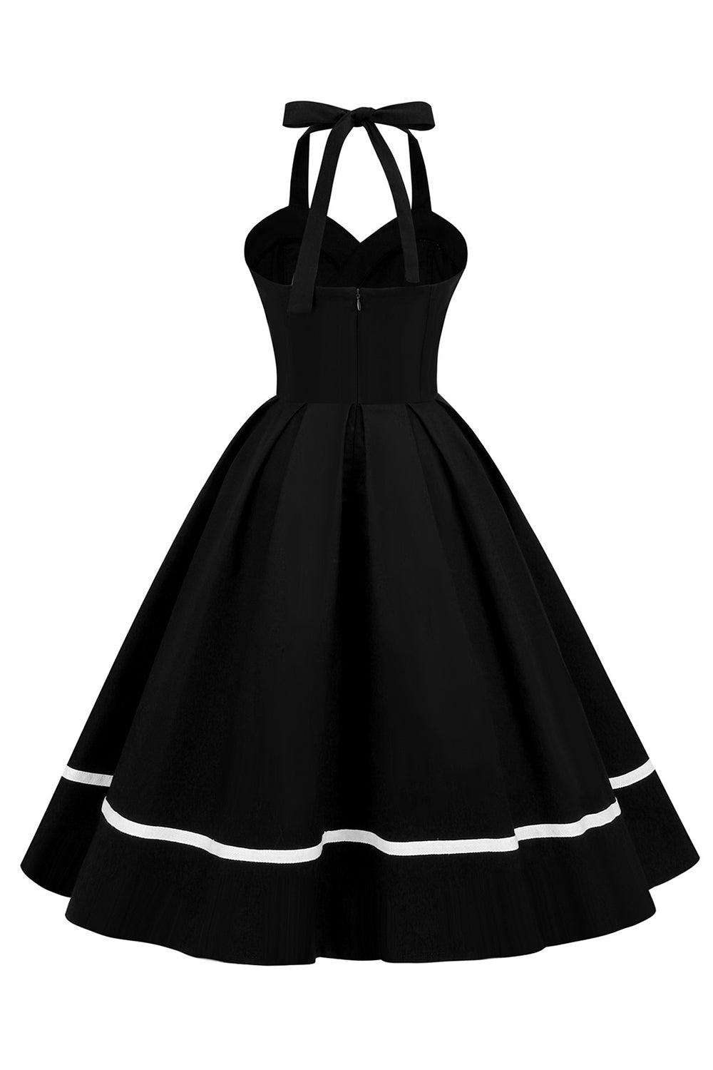 Damen Pin-Up Kleid V-Ausschnitt 50er Jahre Stil - Eveloria