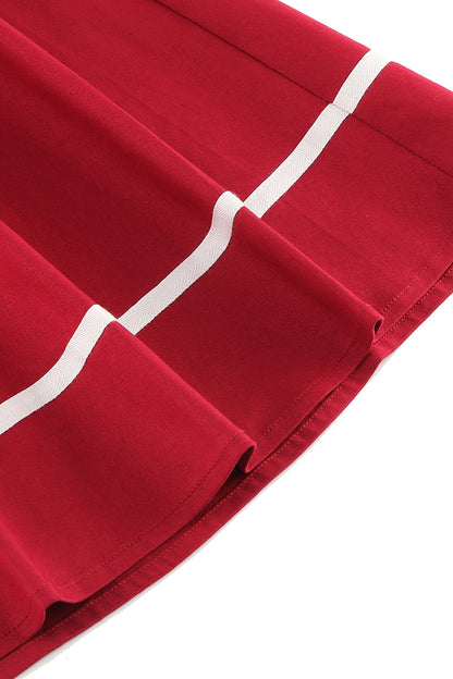Damen Pin-Up Kleid V-Ausschnitt 50er Jahre Stil