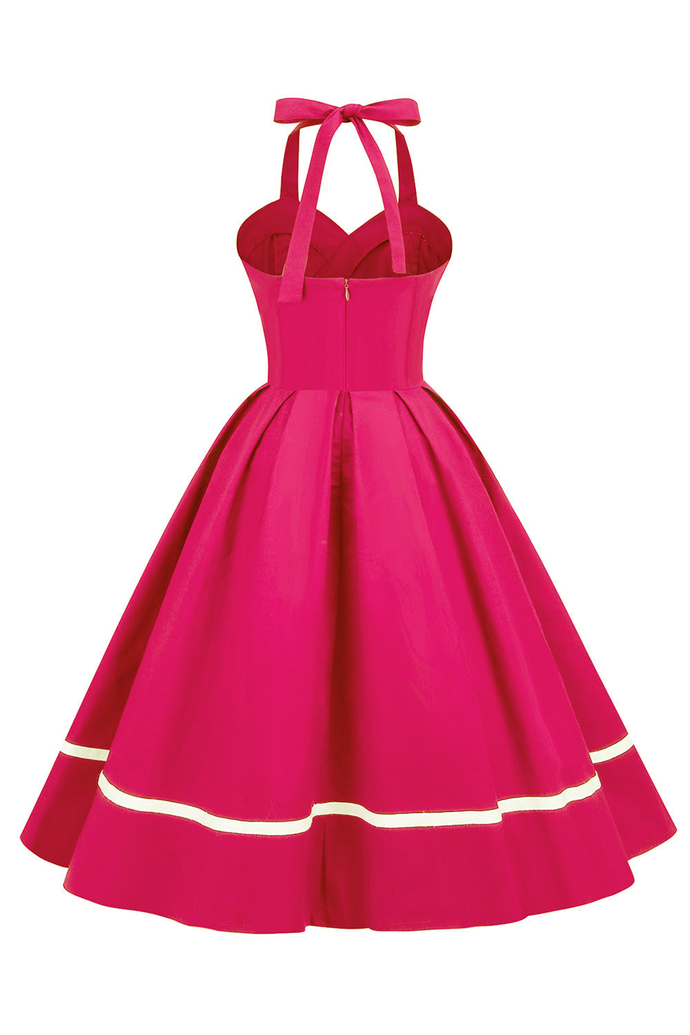 Damen Pin-Up Kleid V-Ausschnitt 50er Jahre Stil