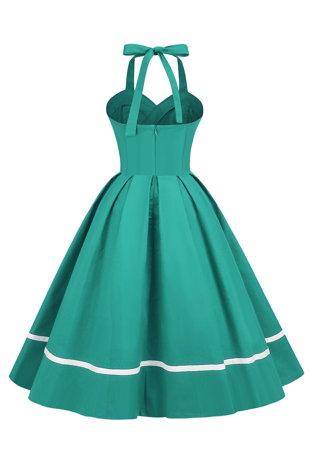 Damen Pin-Up Kleid V-Ausschnitt 50er Jahre Stil
