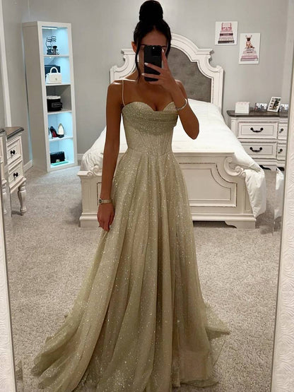 Eveloria Damen Abendkleid Ärmellos Feine Träger Braun