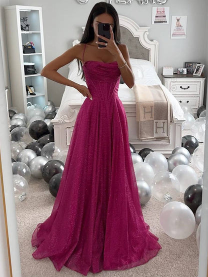 Eveloria Damen Abendkleid Ärmellos Feine Träger Braun