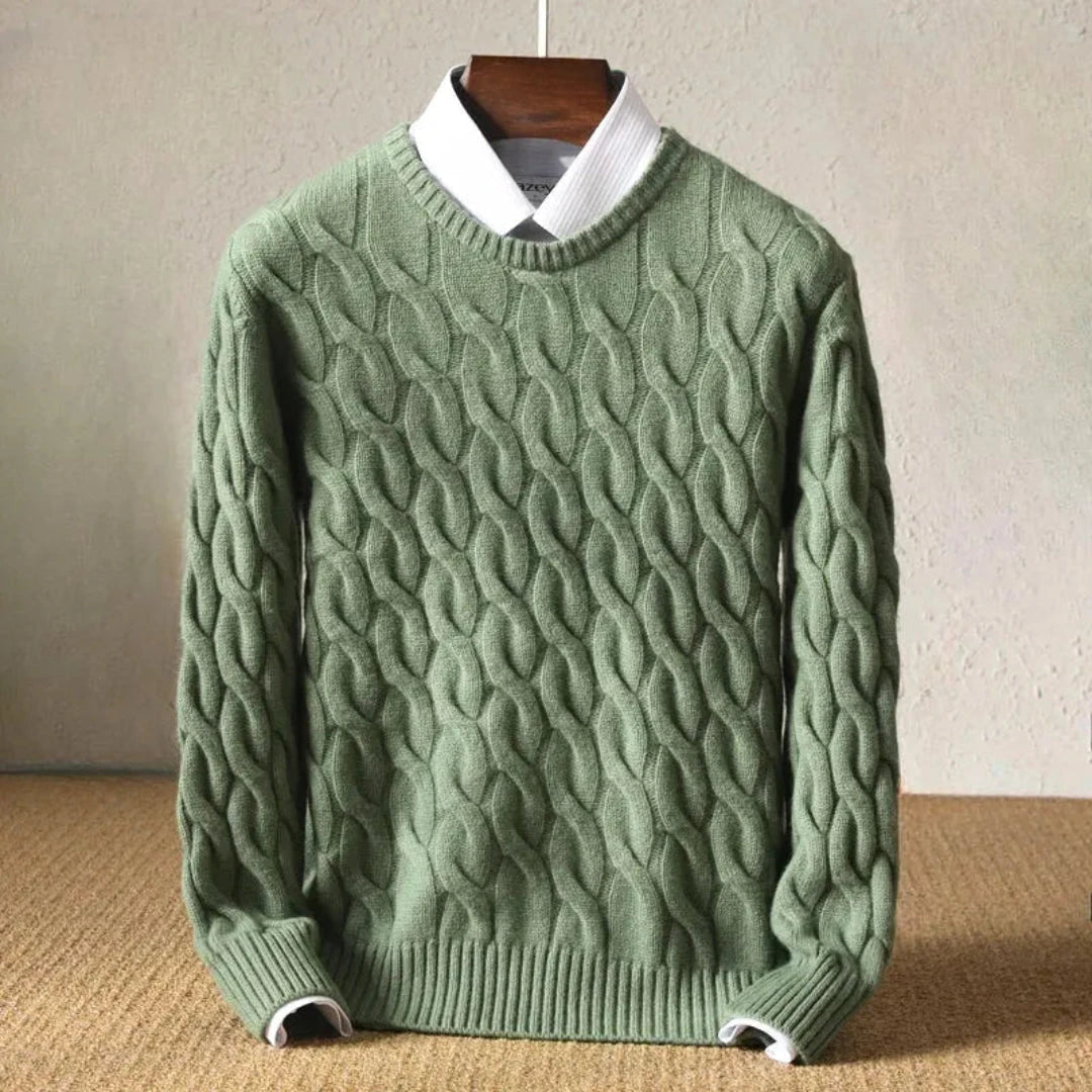 Eveloria Klassischer Strickpullover Unisex Baumwolle Passform - Eveloria