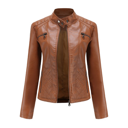 Damen Modische Jacke Gesteppte Schulterpartie