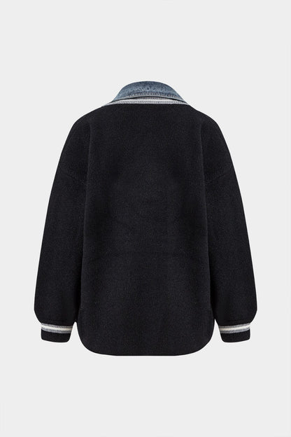 Damen Denim-Hemd-Cardigan Kombi Blau