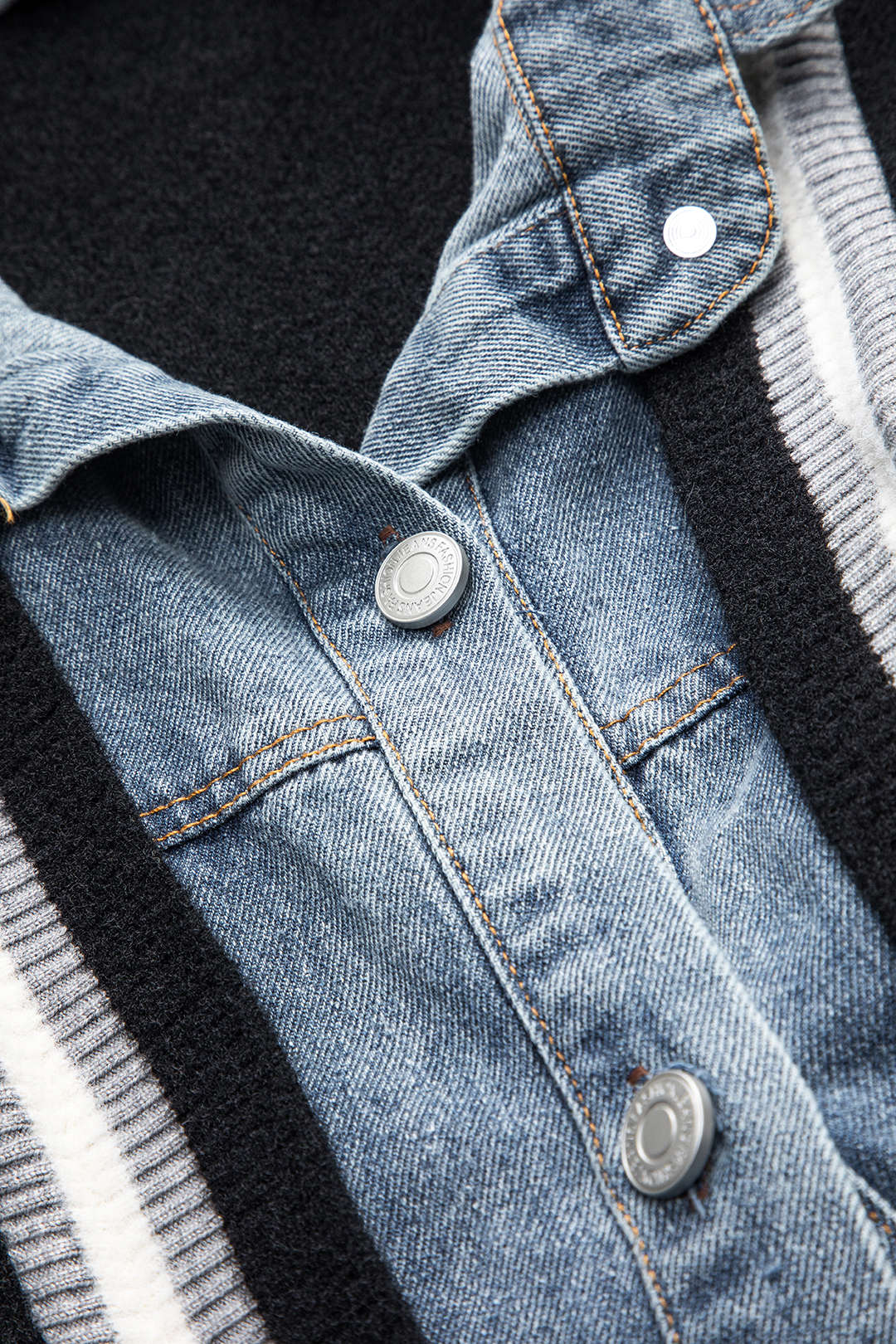 Damen Denim-Hemd-Cardigan Kombi Blau