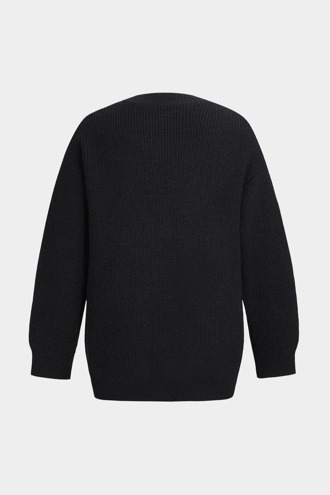 Damen Strickcardigan mit Denim-Patches