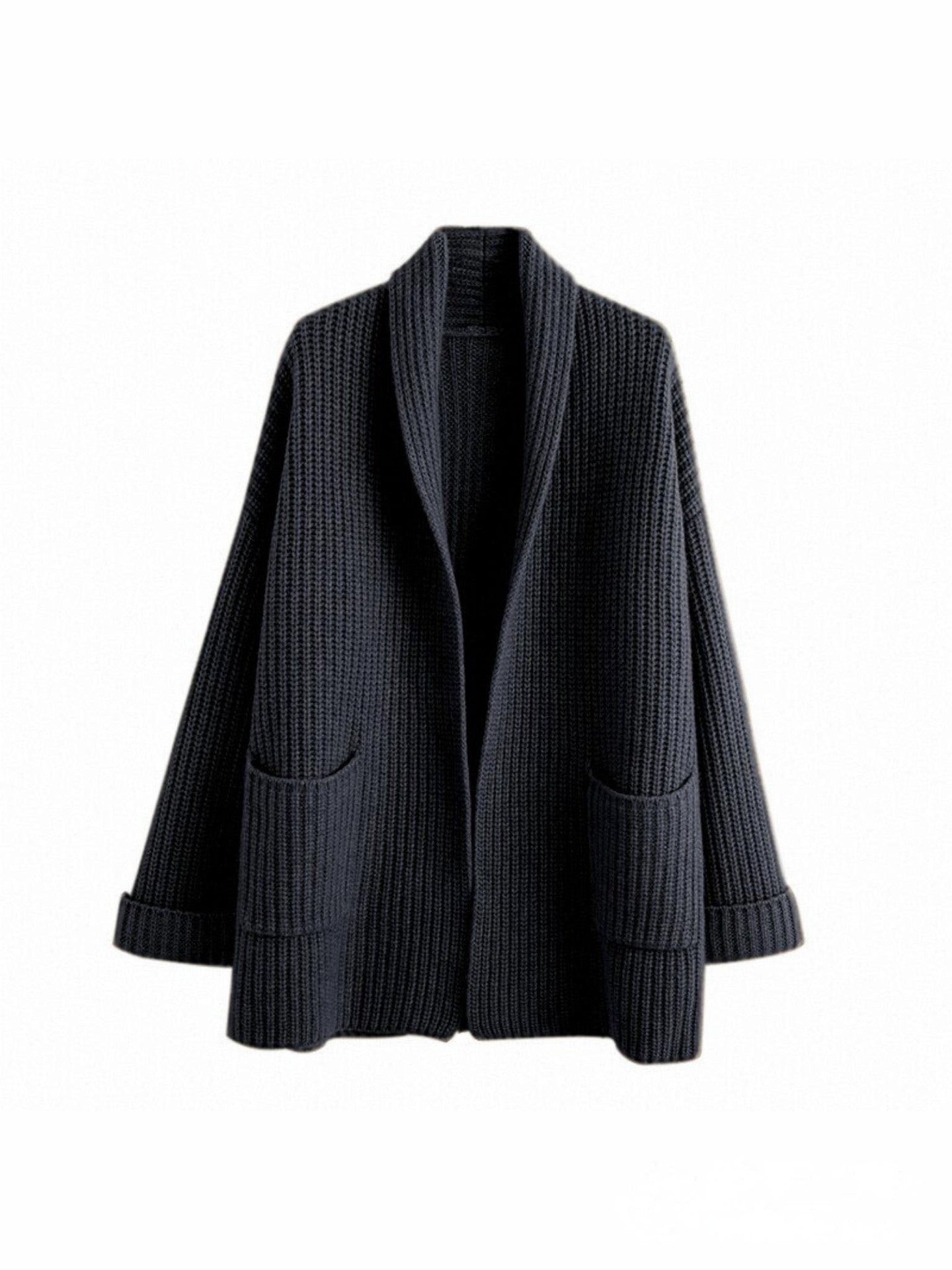 Eveloria Damen Cardigan V-Ausschnitt Lockere Passform Langärmlig