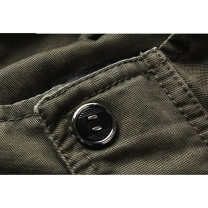Cargo Jacke - Army grün - Feldjacke - Militärische Einsatzjacke - Herrenjacke-Chaps Herrenmode