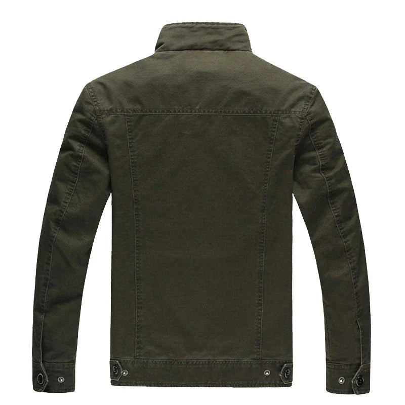 Cargo-Jacke – Lässige Herrenjacke mit Reißverschluss im Militärstil für den Übergang-Chaps Herrenmode