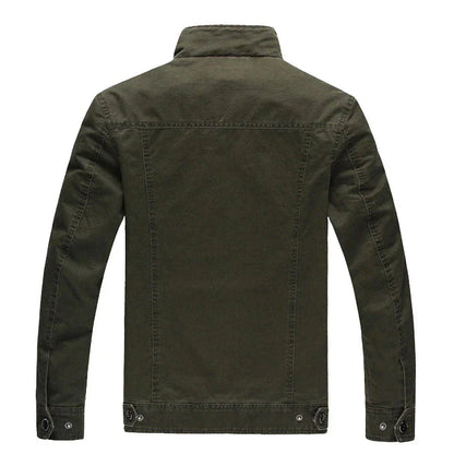 Cargo-Jacke – Lässige Herrenjacke mit Reißverschluss im Militärstil für den Übergang-Chaps Herrenmode
