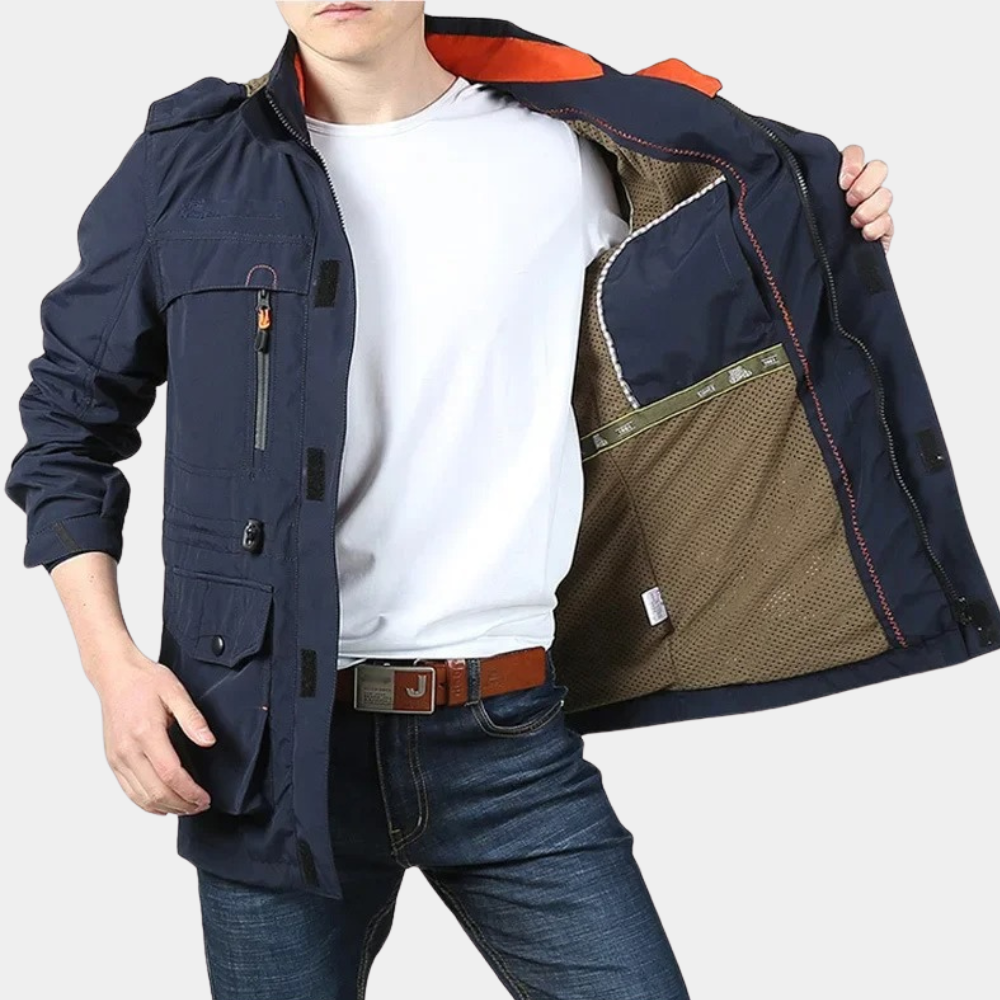 Herren Leichtjacke Sommerjacke Mit Taschen - Eveloria