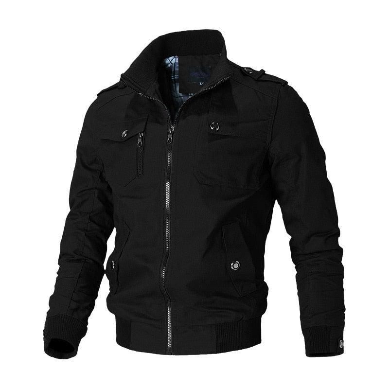 Herren Winterjacke Cargo-Style mit Reißverschluss und Taschen - Eveloria
