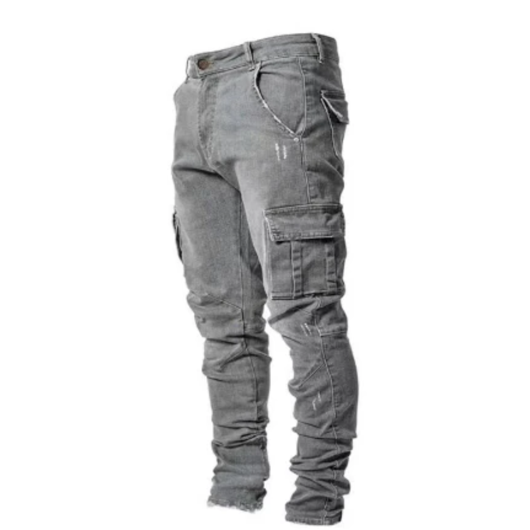 Männer Skinny Jeans Cargo Lässig Mit Taschen - Eveloria
