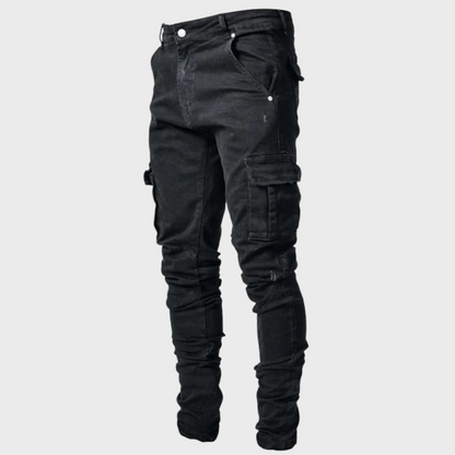 Herren Slimfit Jeans Stretch Skinny Schwarz - Eveloria