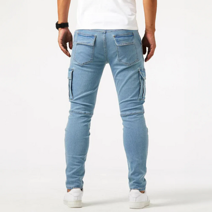 Cargo-Jeans - Slim fit - dehnbar - Skinny Jeans - Herren Cargo-Hosen-Chaps Herrenmode