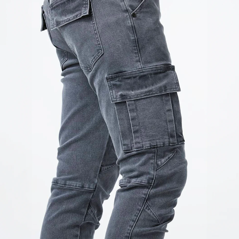 Cargo-Jeans - Slim fit - dehnbar - Skinny Jeans - Herren Cargo-Hosen-Chaps Herrenmode