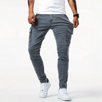 Cargo-Jeans - Slim fit - dehnbar - Skinny Jeans - Herren Cargo-Hosen-Chaps Herrenmode