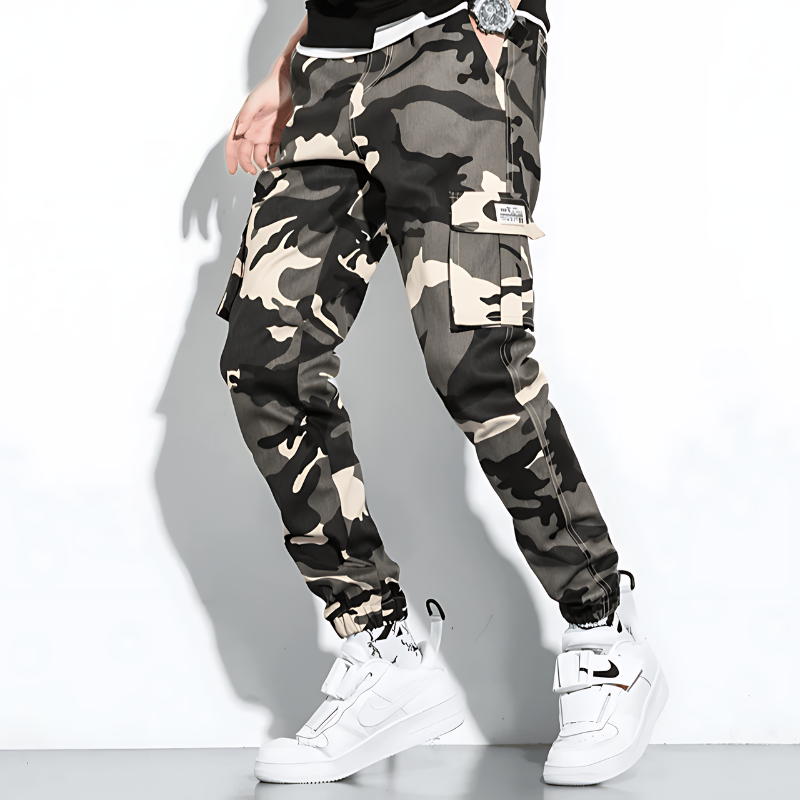 Cargo-Jogginghose | Camouflage | Slim Fit | Cargohose | Herrenhose-Chaps Herrenmode