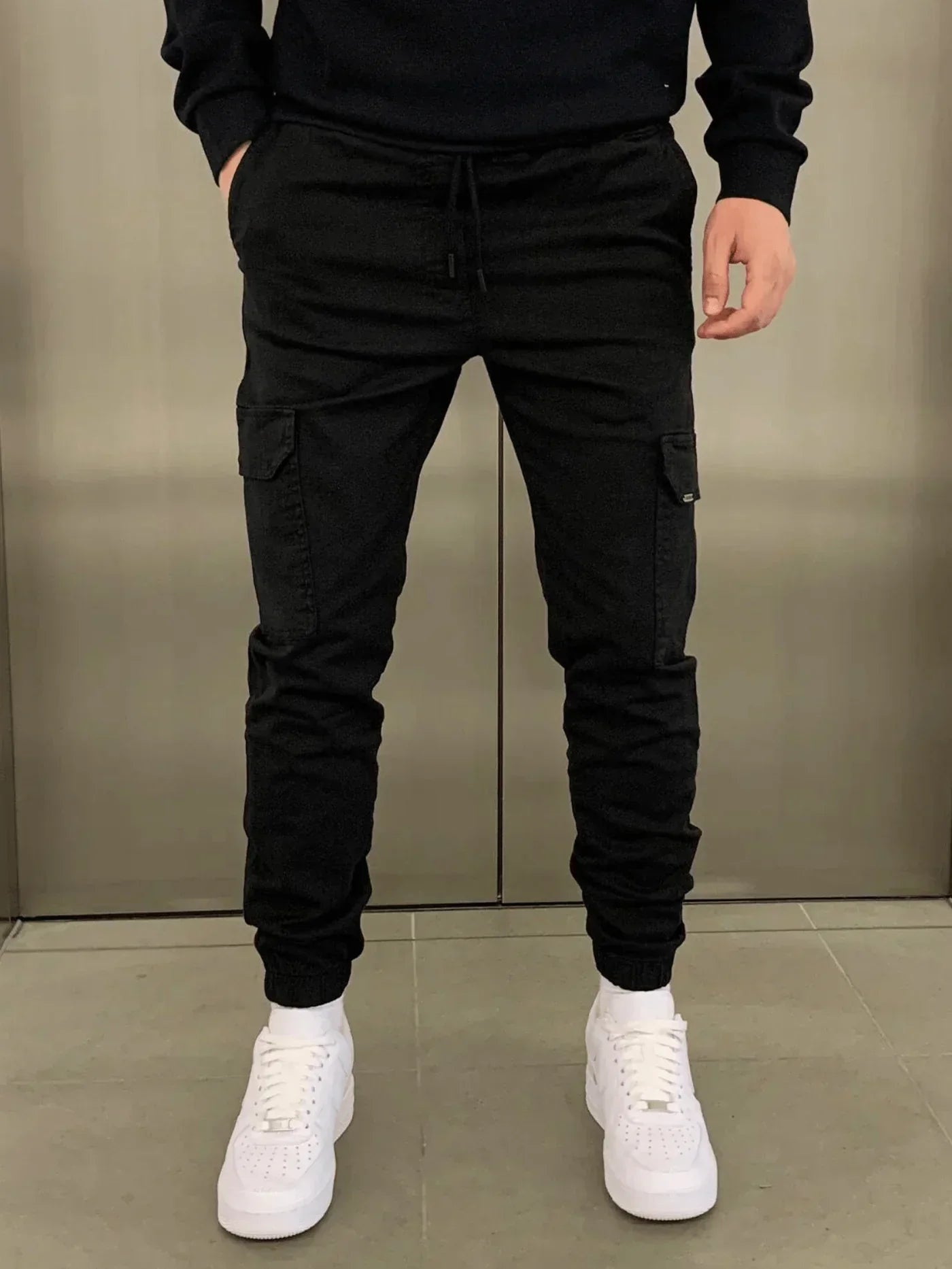 Herren Skinny Cargo-Jogginghose mit Kordelzug - Eveloria