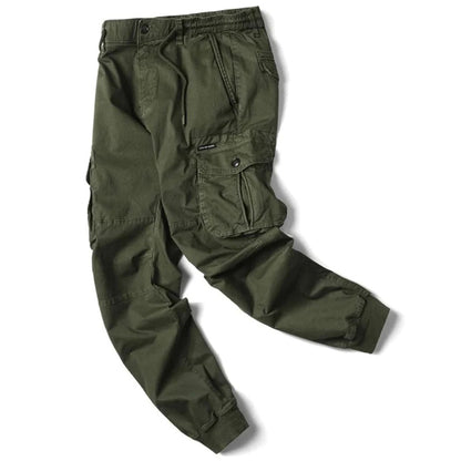 Cargo-Jogginghosen | Taschen | Elastische Beinabschlüsse | Cargohosen | Freizeithosen-Chaps Herrenmode