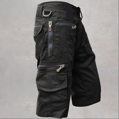 Männer Cargo-Shorts Lange Bein Freizeit Taschen Schwarz - Eveloria