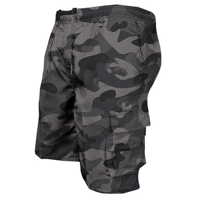 Herren Cargo-Shorts Lange Freizeit-Shorts Camouflage - Eveloria