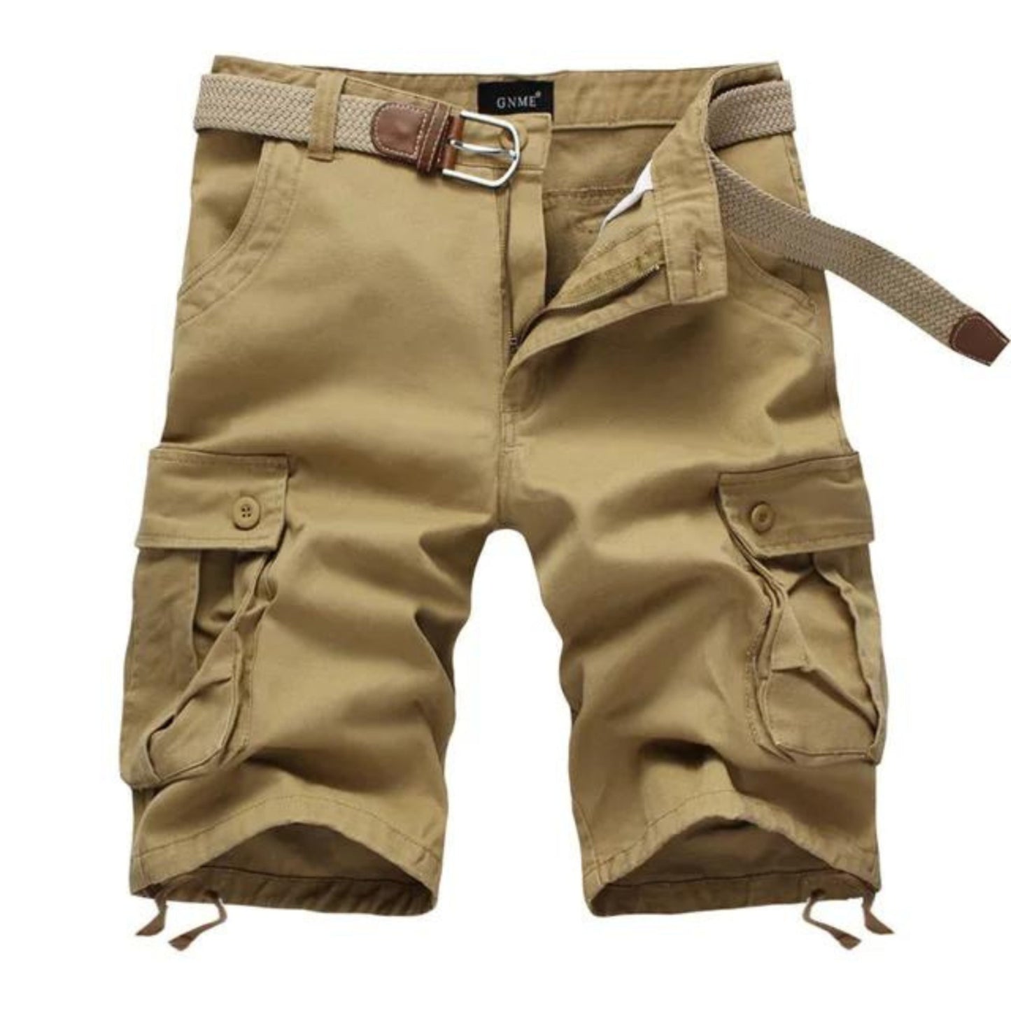 Herren Cargo-Shorts Lange Freizeit-Shorts mit Gürtel - Eveloria