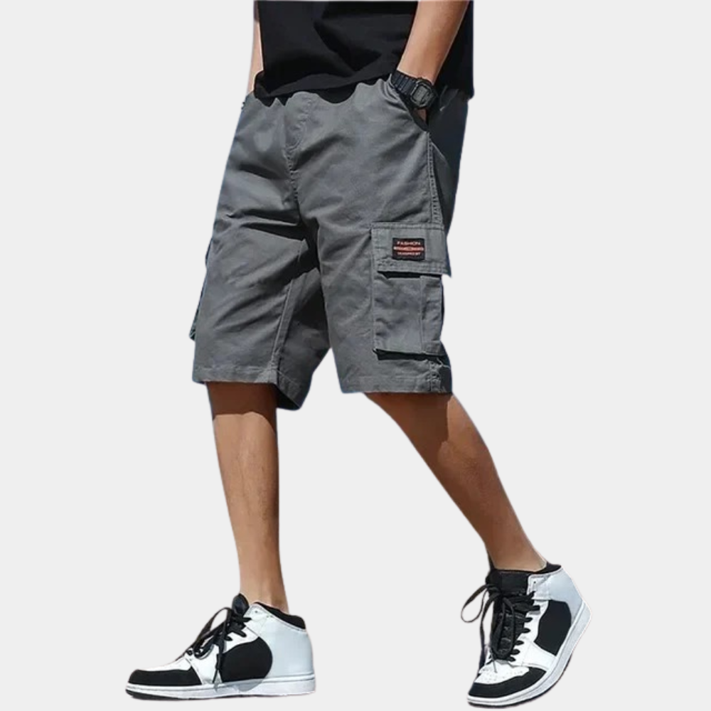 Herren Cargo Shorts Locker Sitz Lange Sommer Shorts Beige - Eveloria