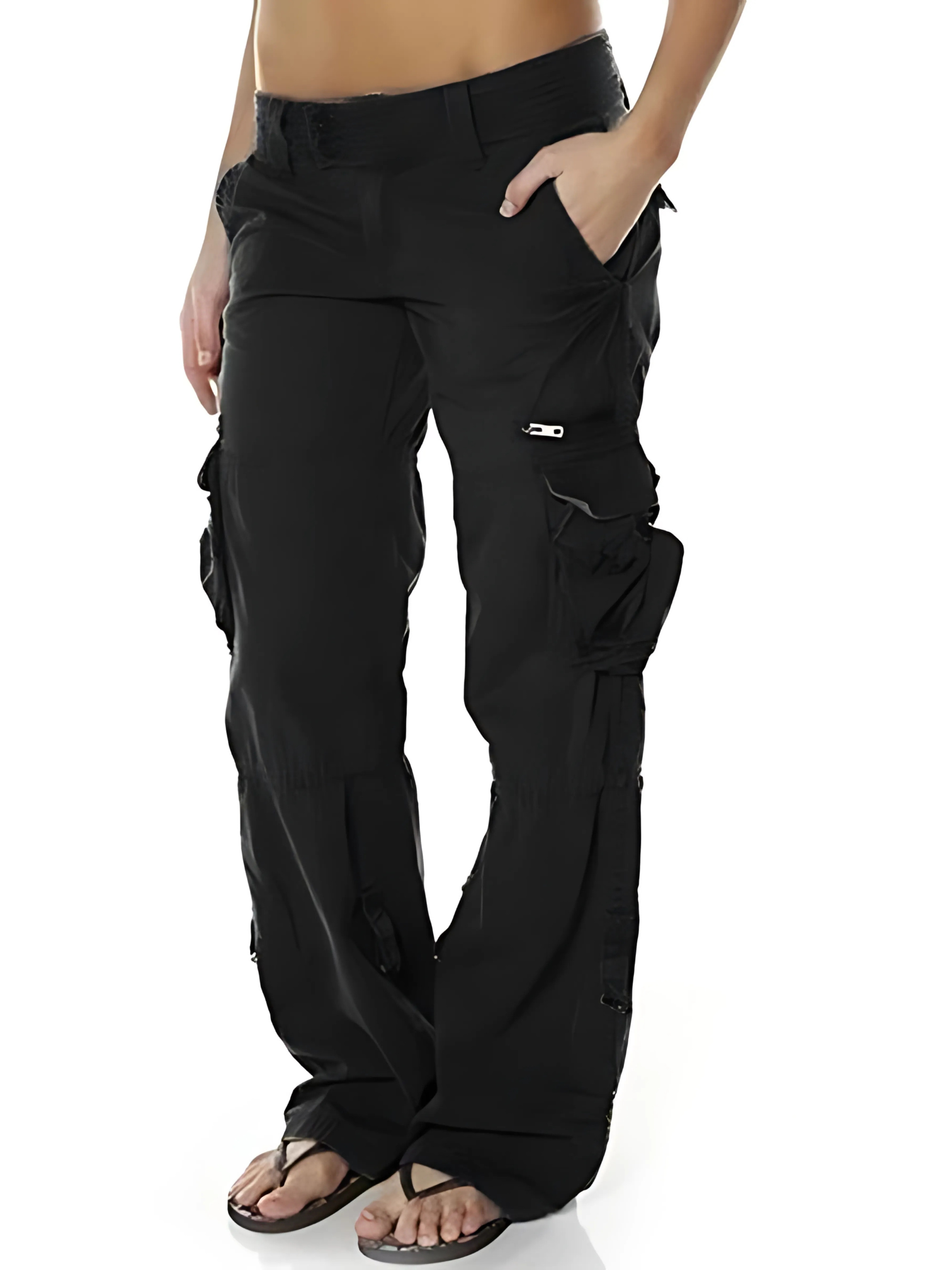 Damen Cargo-Hose Lockerer Schnitt Mit Taschen - Eveloria