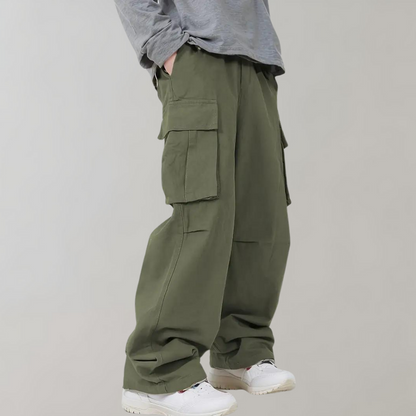 Herren Baggyhose Cargohose Gerades Bein Locker - Eveloria