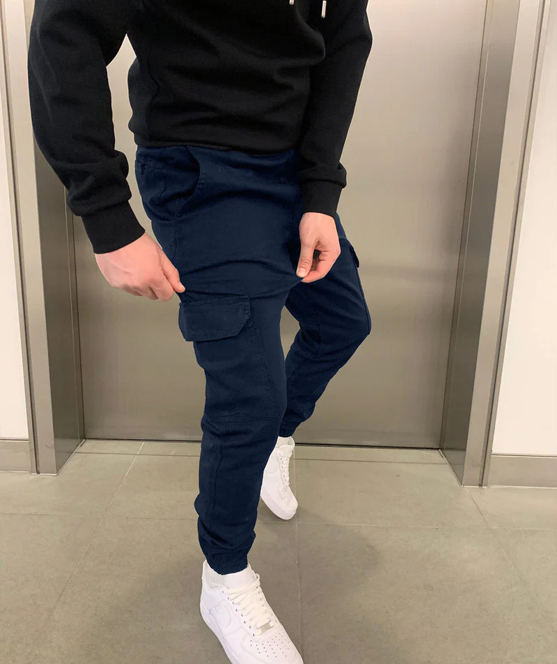 Cargohose - Herren Drawstring Skinny Cargohose-Chaps Herrenmode