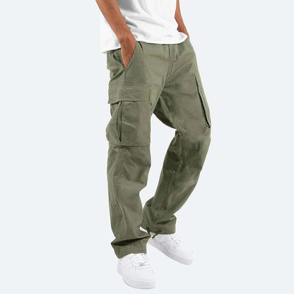 Cargohose - Lässig - Lose Passform - Freizeithose - Herrenhosen-Grün-S-Chaps Herrenmode