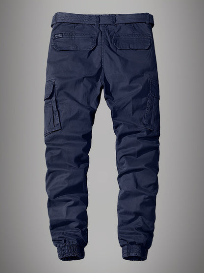 Cargohose – Lässige Cargohose für Männer mit Gummizug am Knöchel und Gürtel-Chaps Herrenmode
