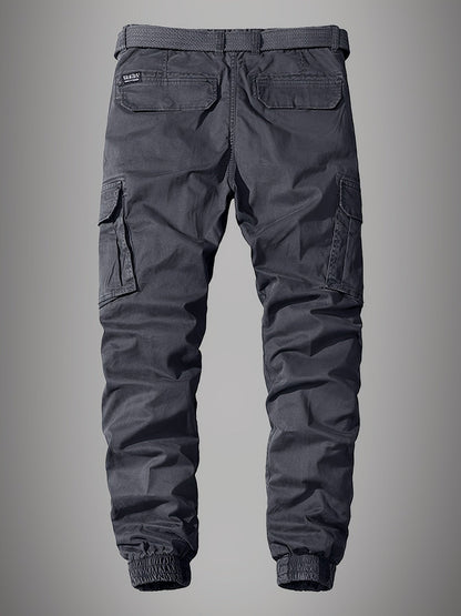 Cargohose – Lässige Cargohose für Männer mit Gummizug am Knöchel und Gürtel-Chaps Herrenmode