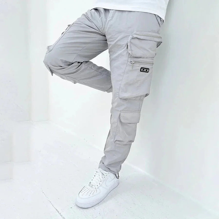 Herren Cargo-Jogginghosen Bequem Mit Taschen Schwarz - Eveloria