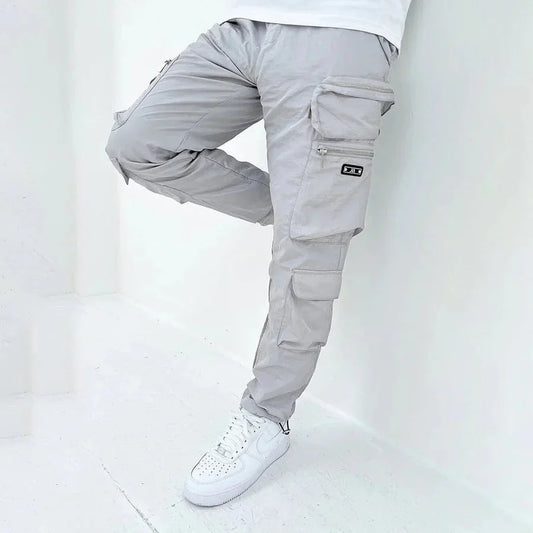 Herren Cargo-Jogginghosen Bequem Mit Taschen Schwarz - Eveloria