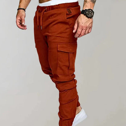 Cargohosen | Kordelzug | Elastische Knöchel | Cargojogginghosen | Herrenhosen-Chaps Herrenmode
