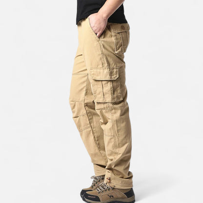 Cargohosen – Lässig – Gerades Bein – Taktische Hosen – Herrenhosen-Khaki-M-Chaps Herrenmode