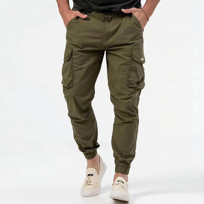 Herren Cargo-Jogginghosen Lässig Vieltaschen Beige - Eveloria