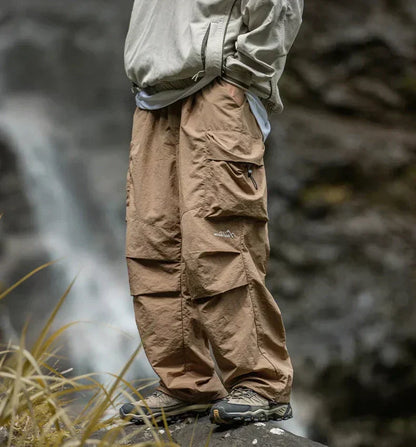 Cargohosen – Leichte, weite Cargohosen für Männer-Braun-S-Chaps Herrenmode