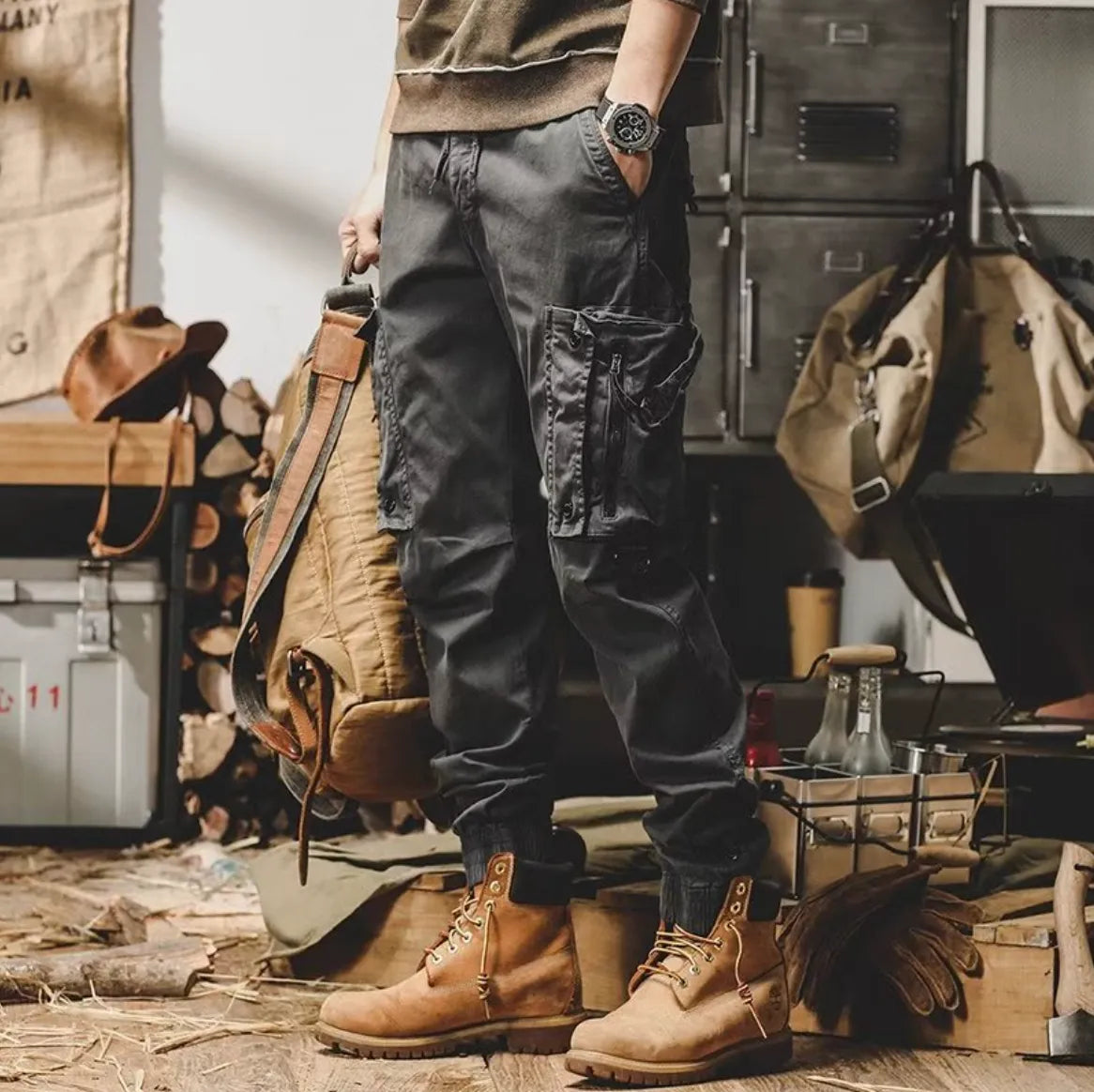 Herren Cargo-Jogginghosen Tactical Mit Taschen - Eveloria