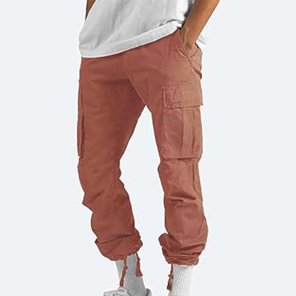 Cargohosen – gerade geschnittenes Bein – Taschen – Cargojogginghosen – Herrenhosen-Chaps Herrenmode