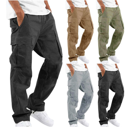 Cargohosen – gerade geschnittenes Bein – Taschen – Cargojogginghosen – Herrenhosen-Chaps Herrenmode
