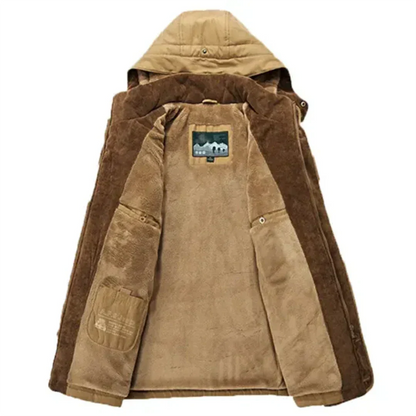 Herren Winterjacke Lang Warm