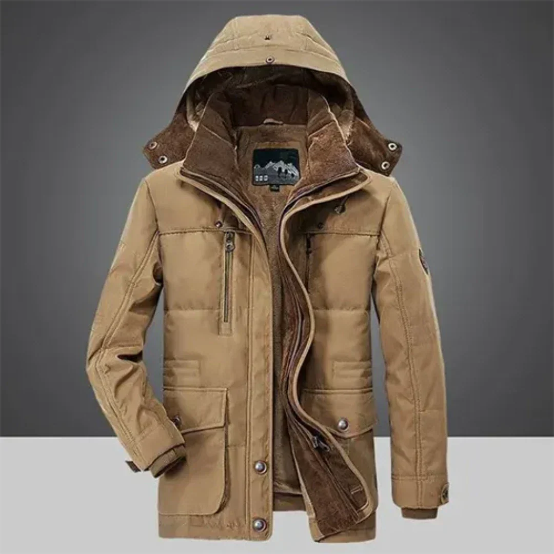 Herren Winterjacke Lang Warm