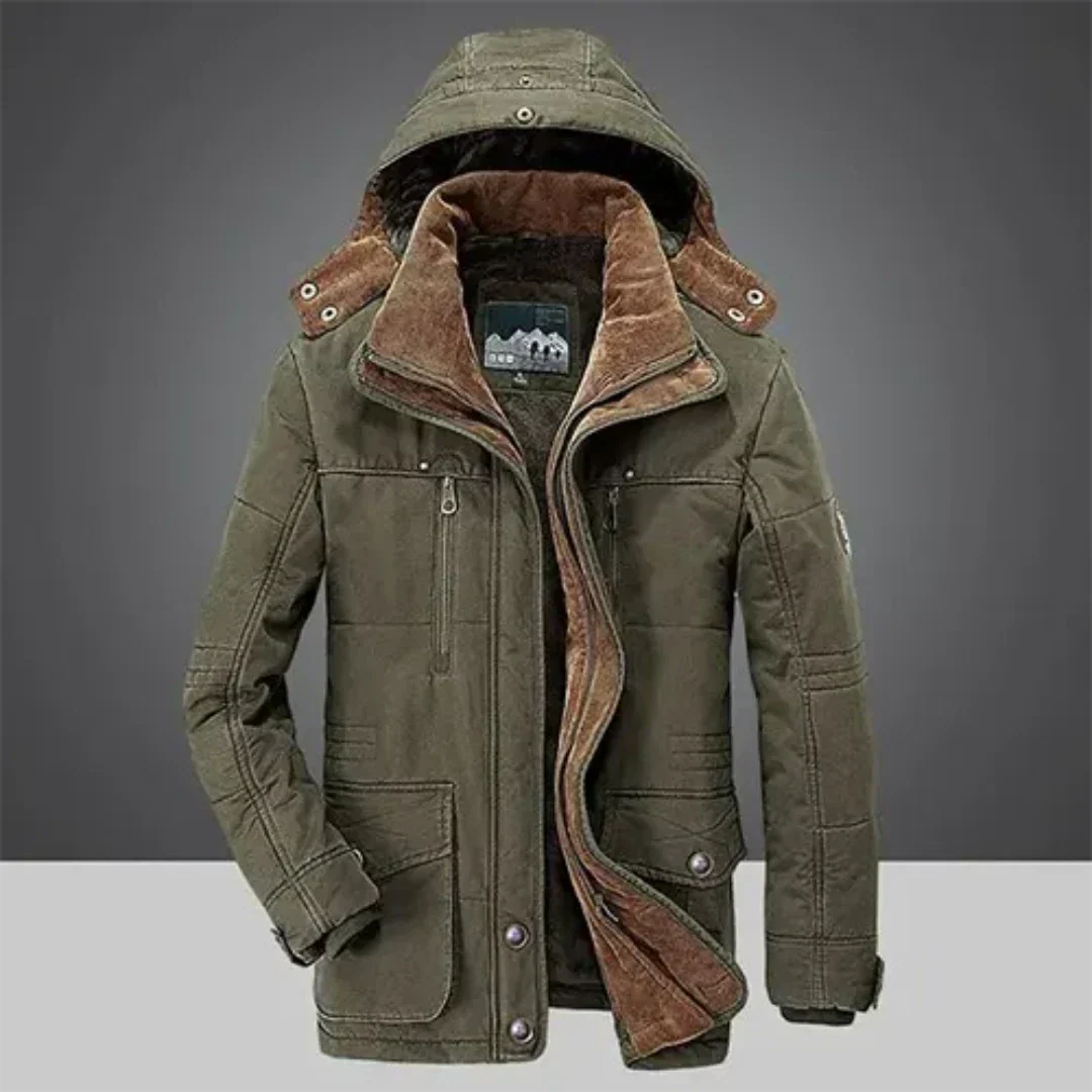 Herren Winterjacke Lang Warm