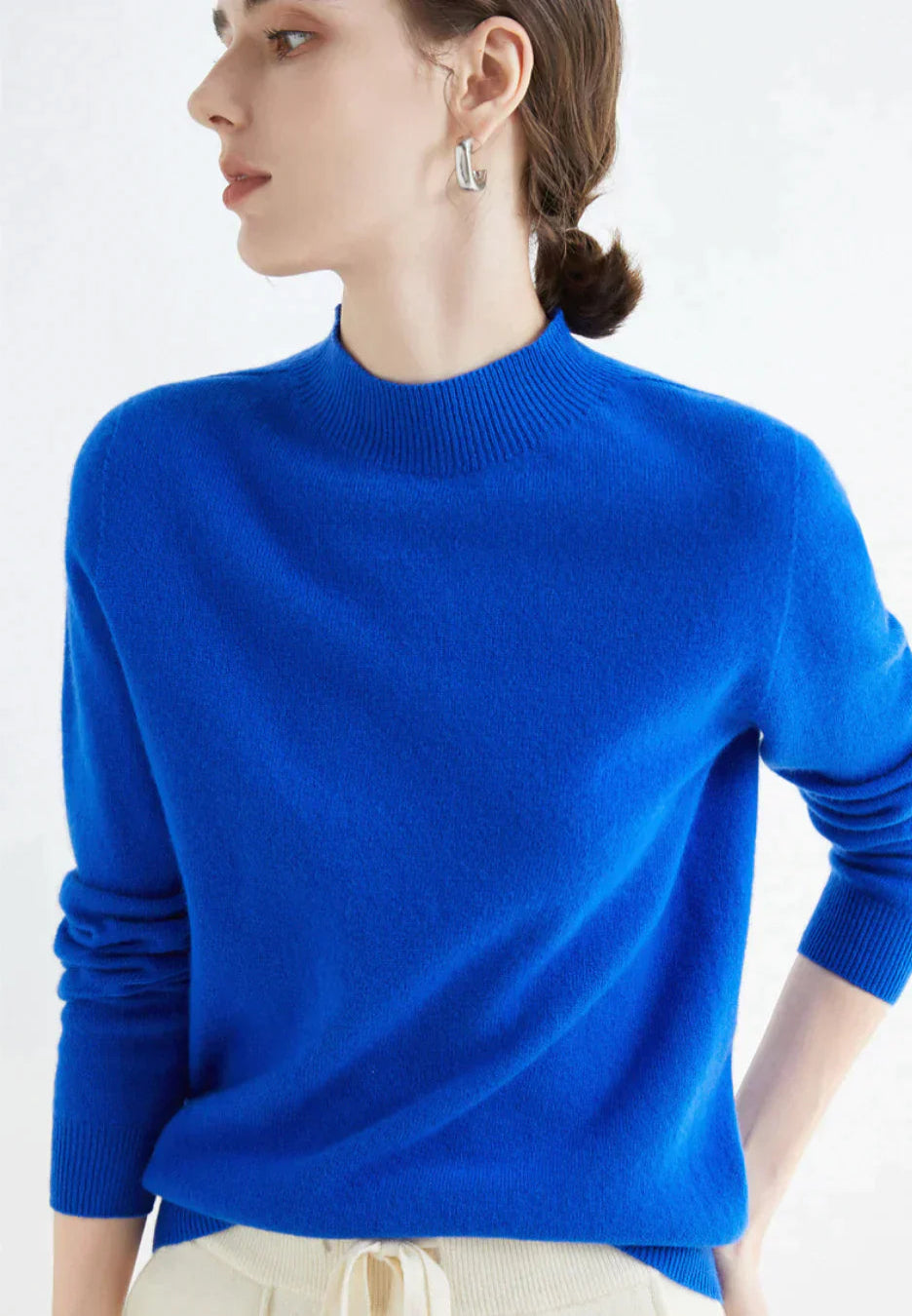 Eveloria Damen Cashmere Pullover Langärmlig